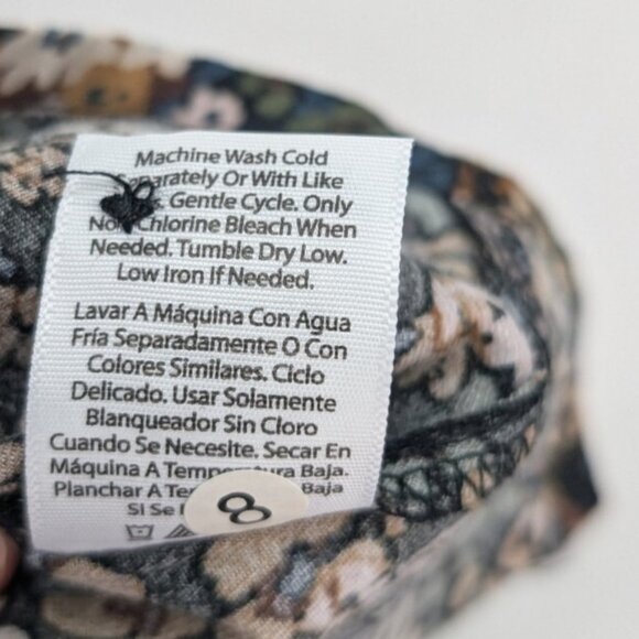 Time and Tru Women's Top Size S 4-6 Blue Floral Bohemian NEW - Picture 11 of 14